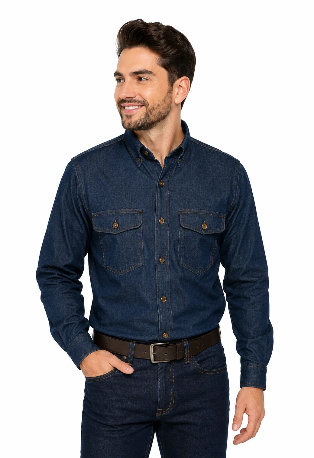 camisa índigo industrial
